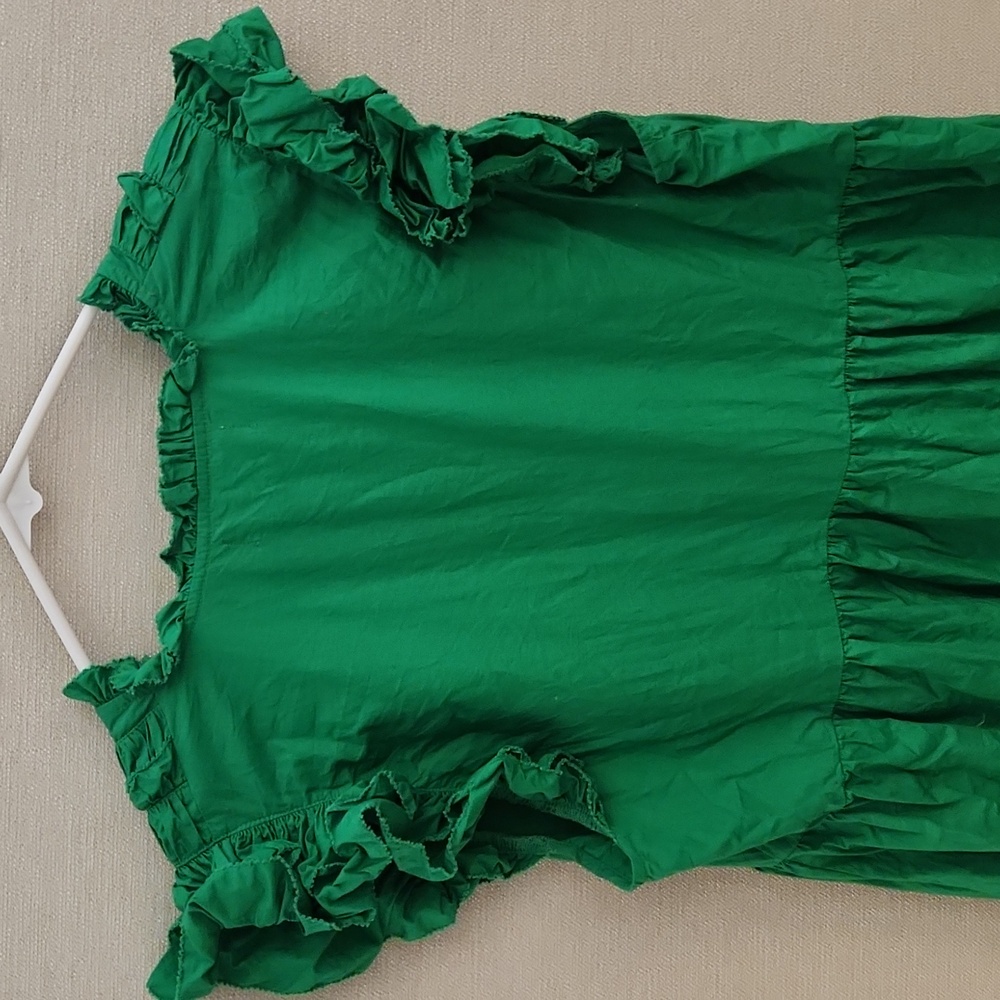 Caroline Constas Green Ruffle Dress Size Medium - Picture 7 of 15